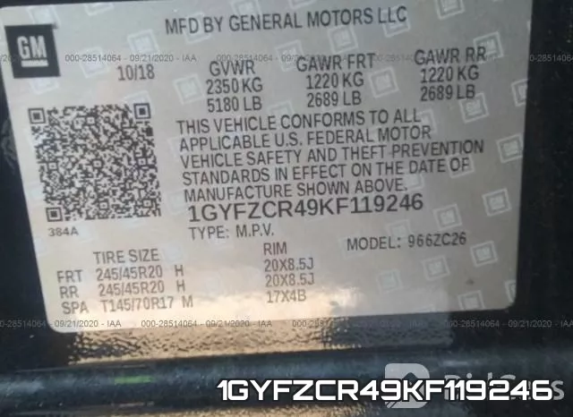 1GYFZCR49KF119246 фото 10