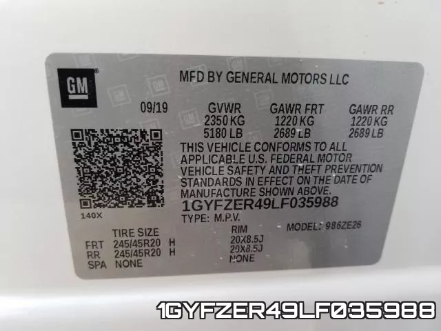 1GYFZER49LF035988 фото 2