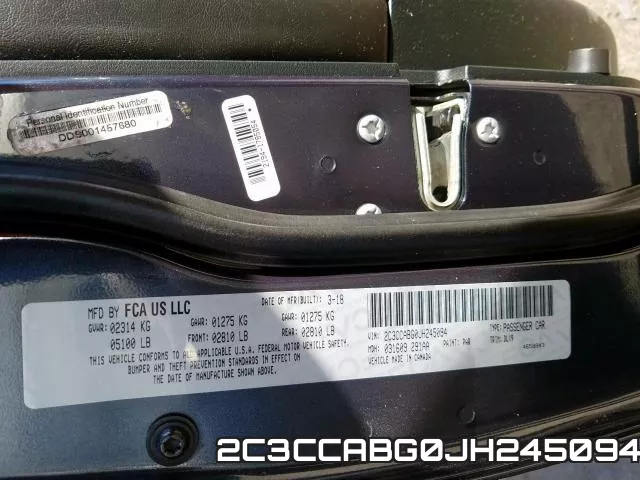 2C3CCABG0JH245094 фото 2