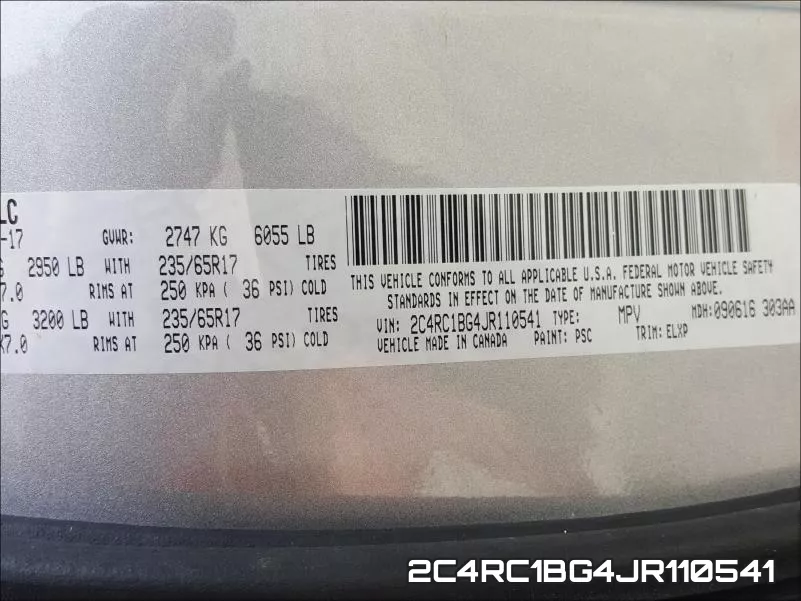 2C4RC1BG4JR110541 фото 2