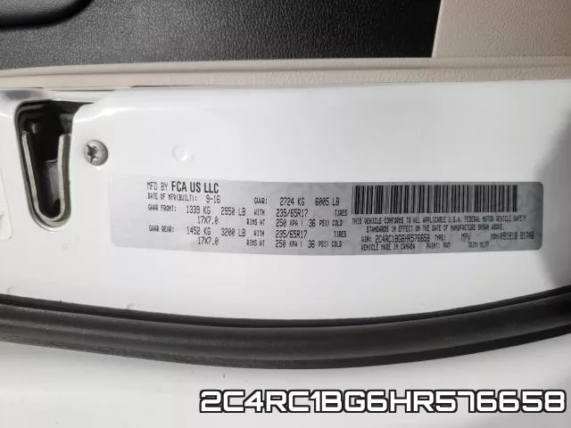 2C4RC1BG6HR576658 фото 2