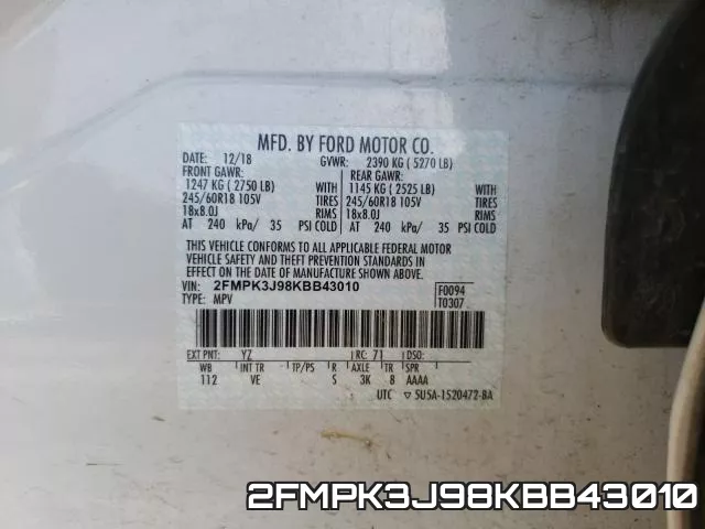 2FMPK3J98KBB43010 фото 2