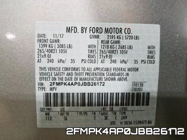 2FMPK4AP0JBB26172 фото 2