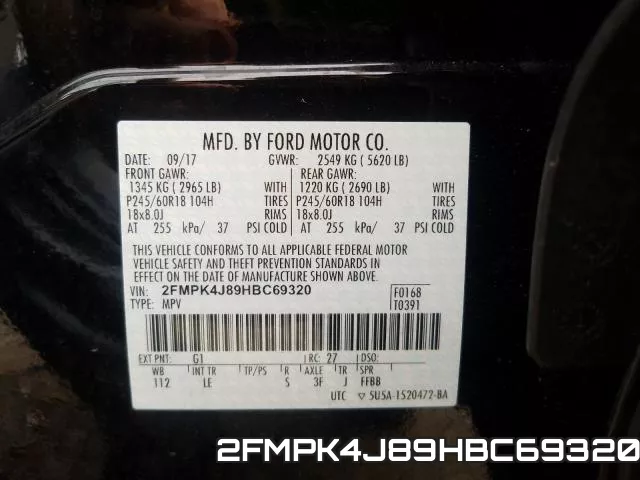 2FMPK4J89HBC69320 фото 2