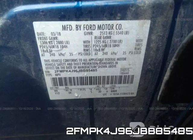 2FMPK4J96JBB85485 фото 10