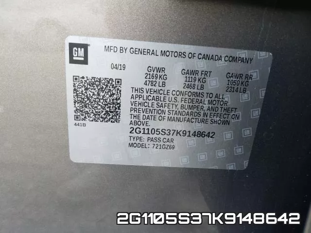 2G1105S37K9148642 фото 2
