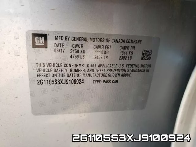 2G1105S3XJ9100924 фото 2