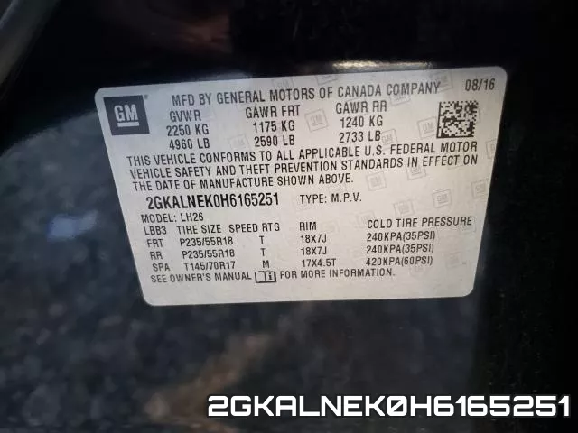 2GKALNEK0H6165251 фото 2