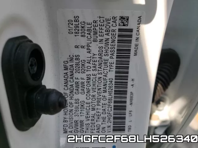 2HGFC2F68LH526340 фото 2