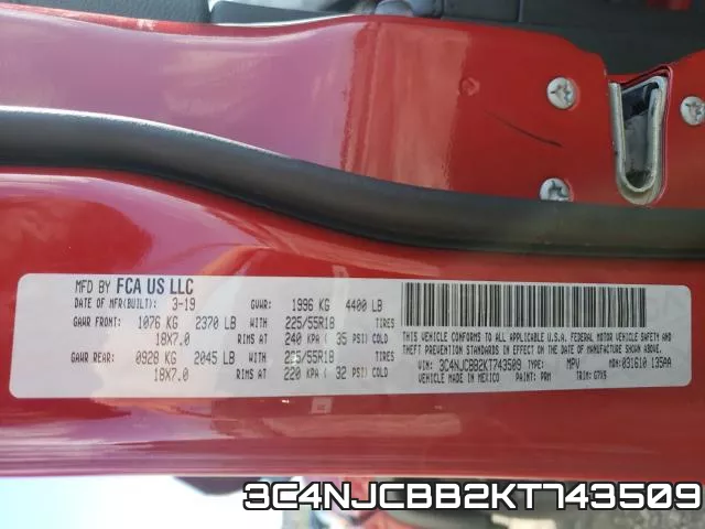 3C4NJCBB2KT743509 фото 2