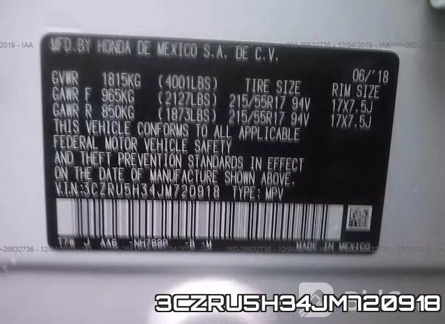 3CZRU5H34JM720918 фото 10