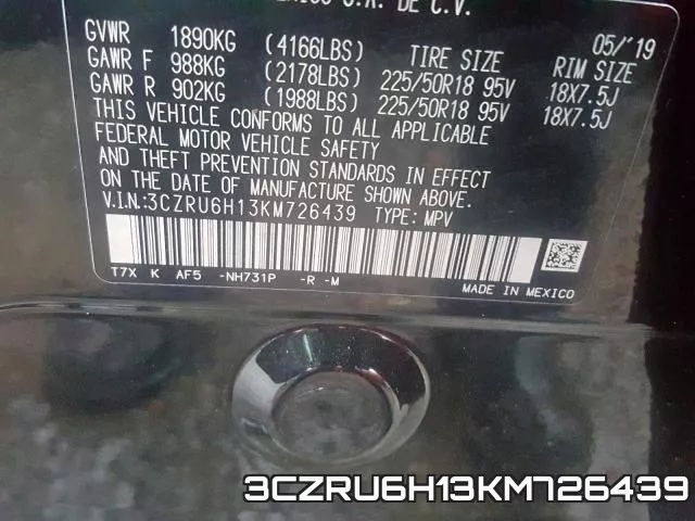 3CZRU6H13KM726439 фото 2