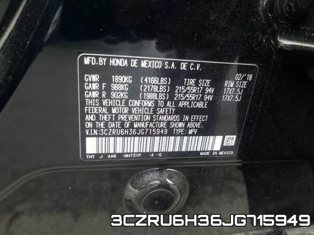 3CZRU6H36JG715949 фото 2