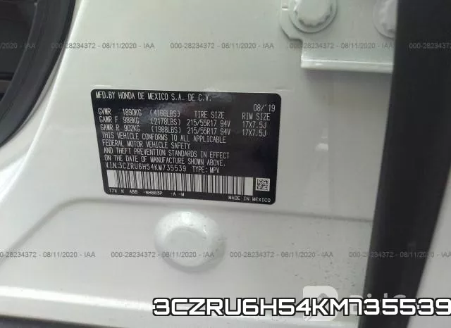 3CZRU6H54KM735539 фото 10