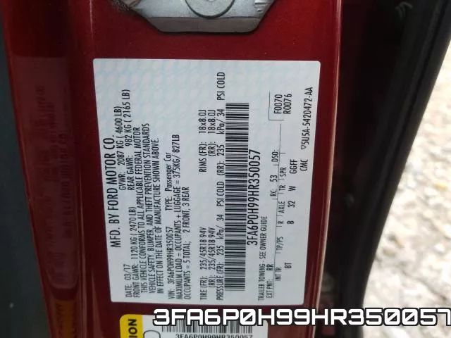 3FA6P0H99HR350057 фото 2