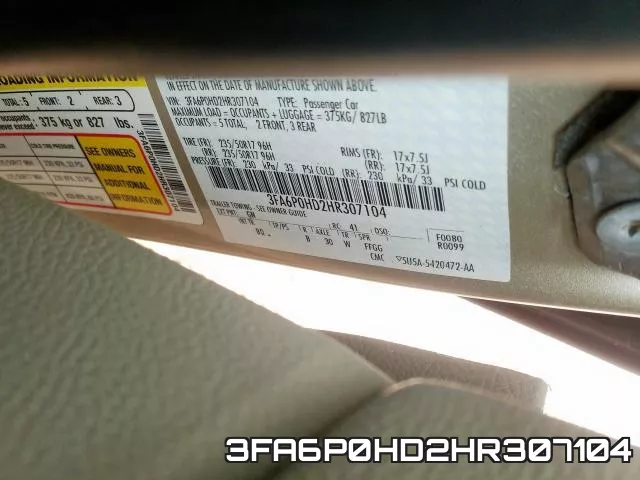 3FA6P0HD2HR307104 фото 2