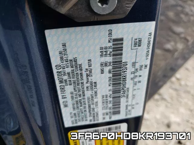 3FA6P0HD8KR193701 фото 2