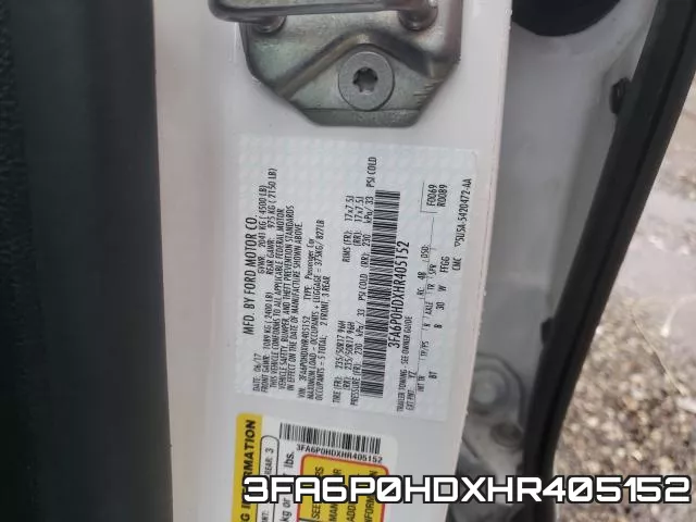 3FA6P0HDXHR405152 фото 2