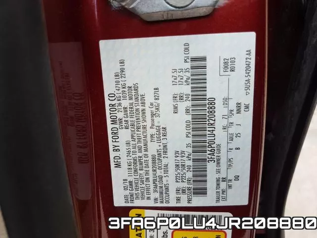 3FA6P0LU4JR208880 фото 2