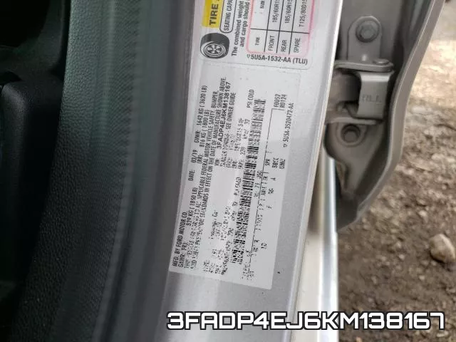 3FADP4EJ6KM138167 фото 2