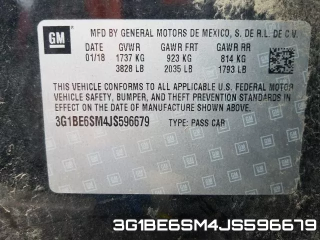 3G1BE6SM4JS596679 фото 2