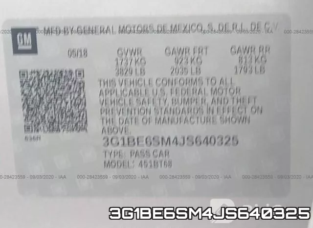 3G1BE6SM4JS640325 фото 10