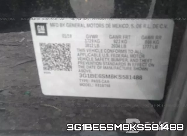 3G1BE6SM8KS581488 фото 9