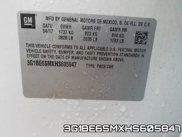 3G1BE6SMXHS605847 фото 2