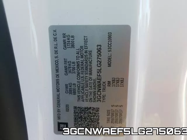 3GCNWAEF5LG275063 фото 2