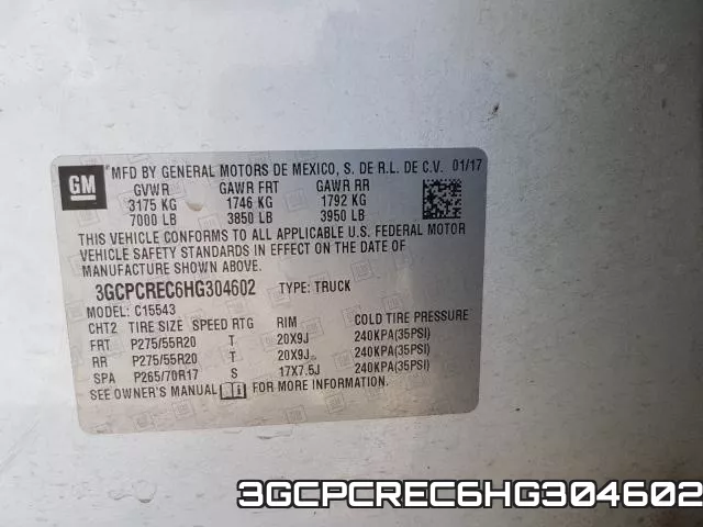 3GCPCREC6HG304602 фото 2
