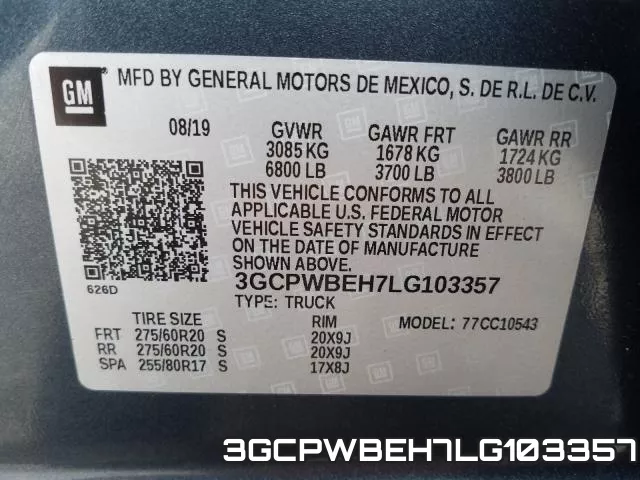 3GCPWBEH7LG103357 фото 2