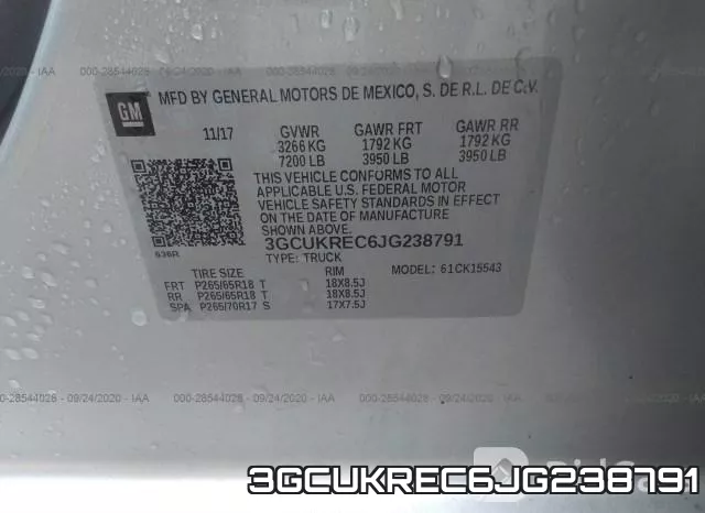 3GCUKREC6JG238791 фото 10