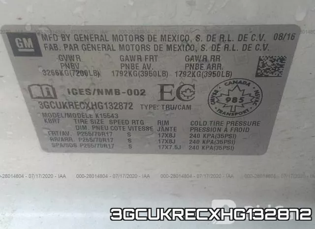 3GCUKRECXHG132872 фото 10