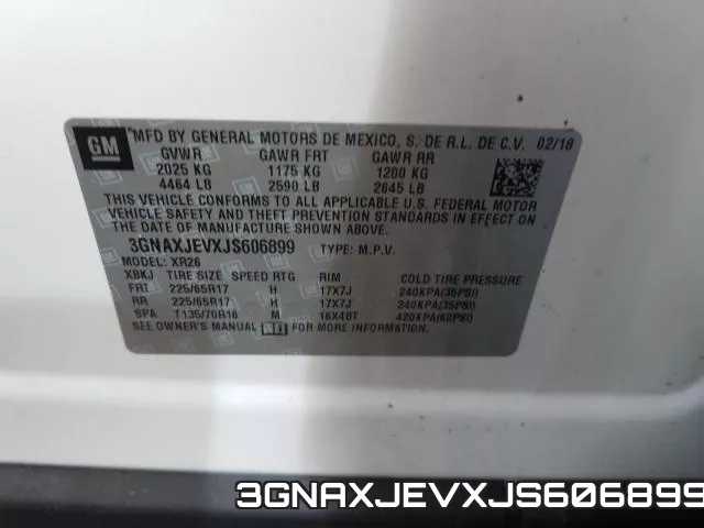 3GNAXJEVXJS606899 фото 2