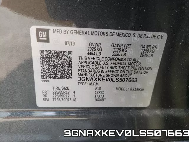 3GNAXKEV0LS507663 фото 2