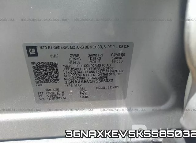 3GNAXKEV5KS585032 фото 10
