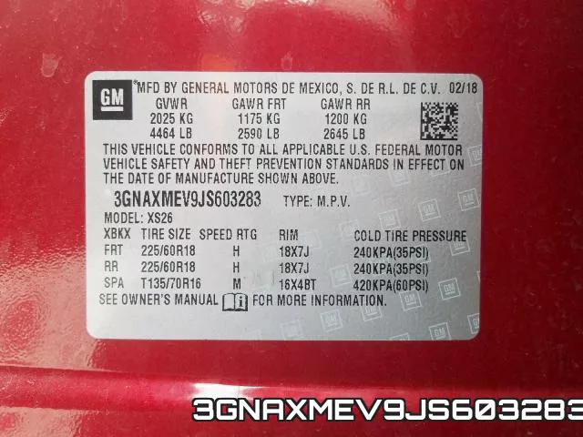 3GNAXMEV9JS603283 фото 2