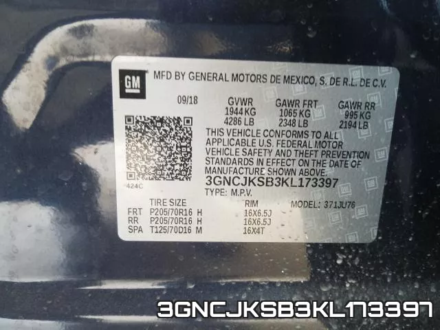 3GNCJKSB3KL173397 фото 2