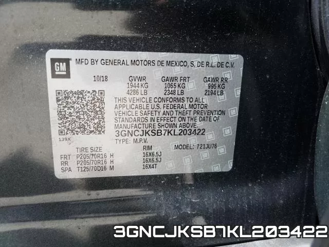 3GNCJKSB7KL203422 фото 2
