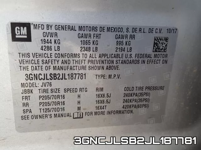 3GNCJLSB2JL187781 фото 2