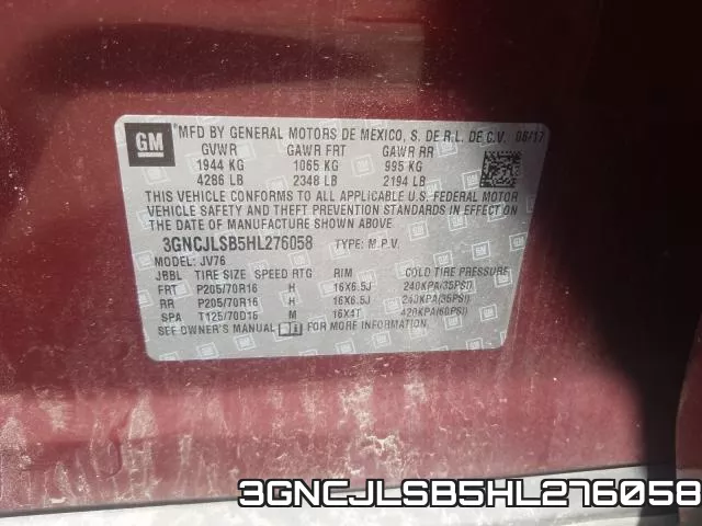 3GNCJLSB5HL276058 фото 2