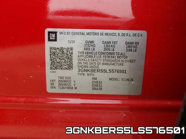 3GNKBERS5LS576501 фото 2