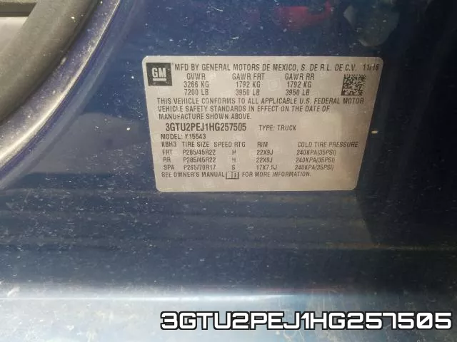 3GTU2PEJ1HG257505 фото 2
