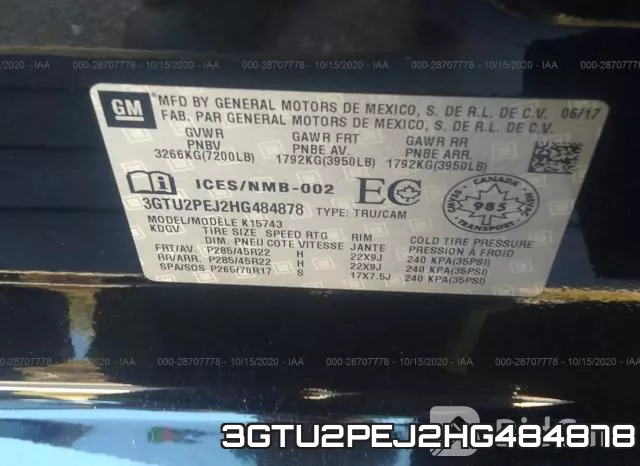 3GTU2PEJ2HG484878 фото 10