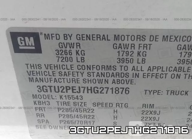 3GTU2PEJ7HG271876 фото 10