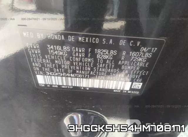 3HGGK5H54HM708171 фото 10