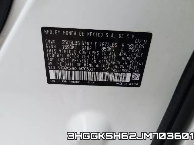 3HGGK5H62JM703601 фото 2