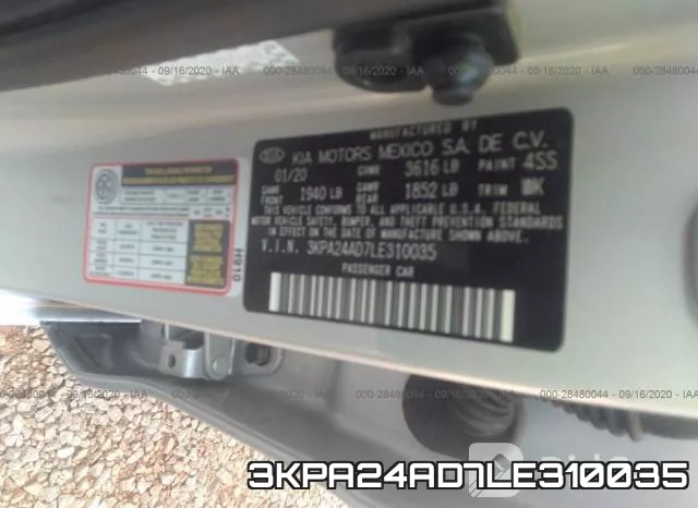3KPA24AD7LE310035 фото 9