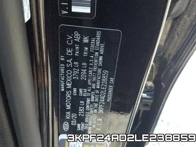3KPF24AD2LE238859 фото 2