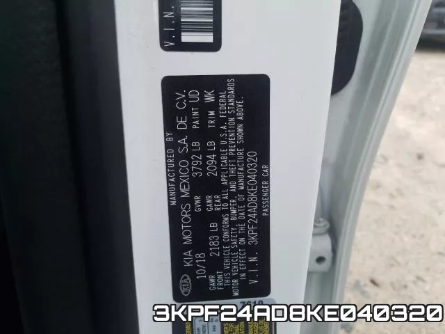 3KPF24AD8KE040320 фото 2